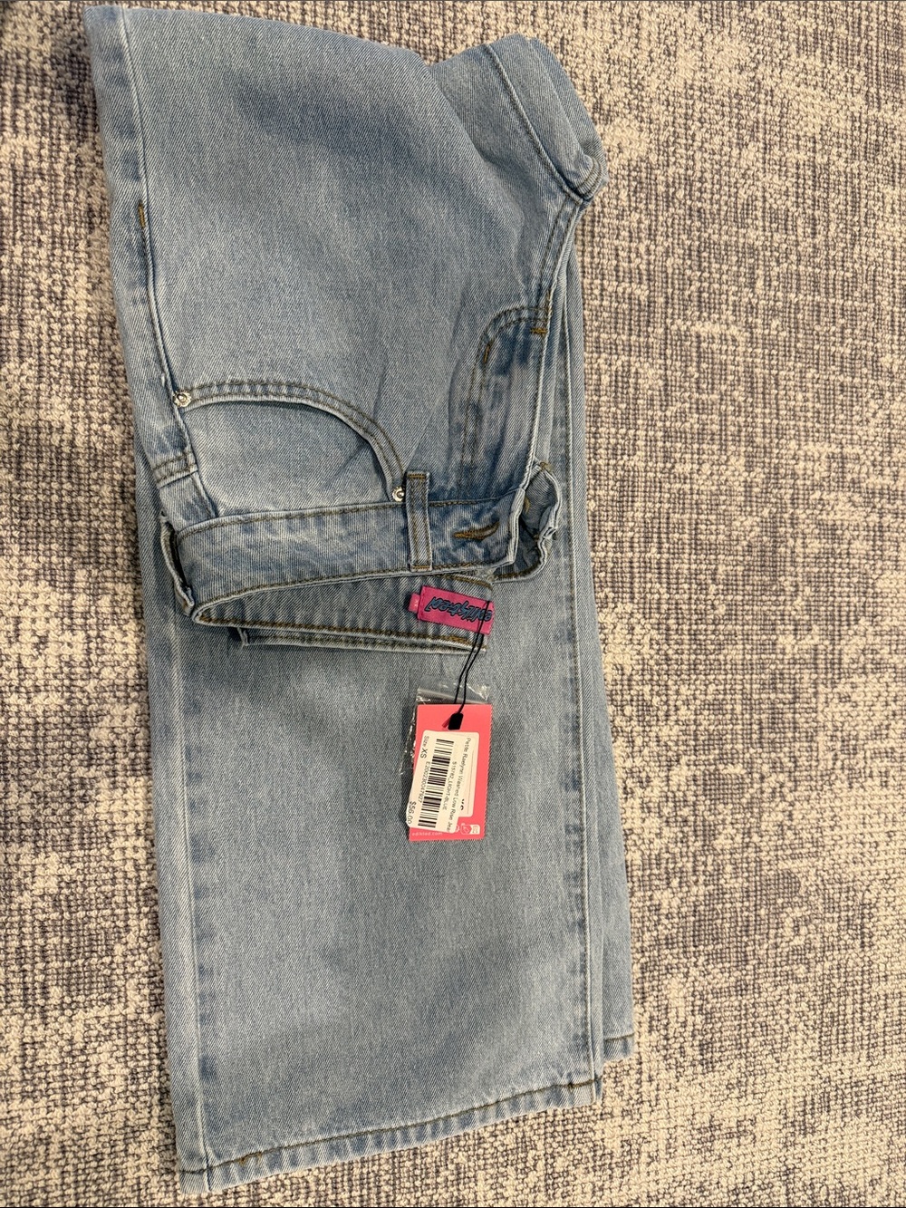 Edikted Petite Light Blue Low Rise Women’s Jeans